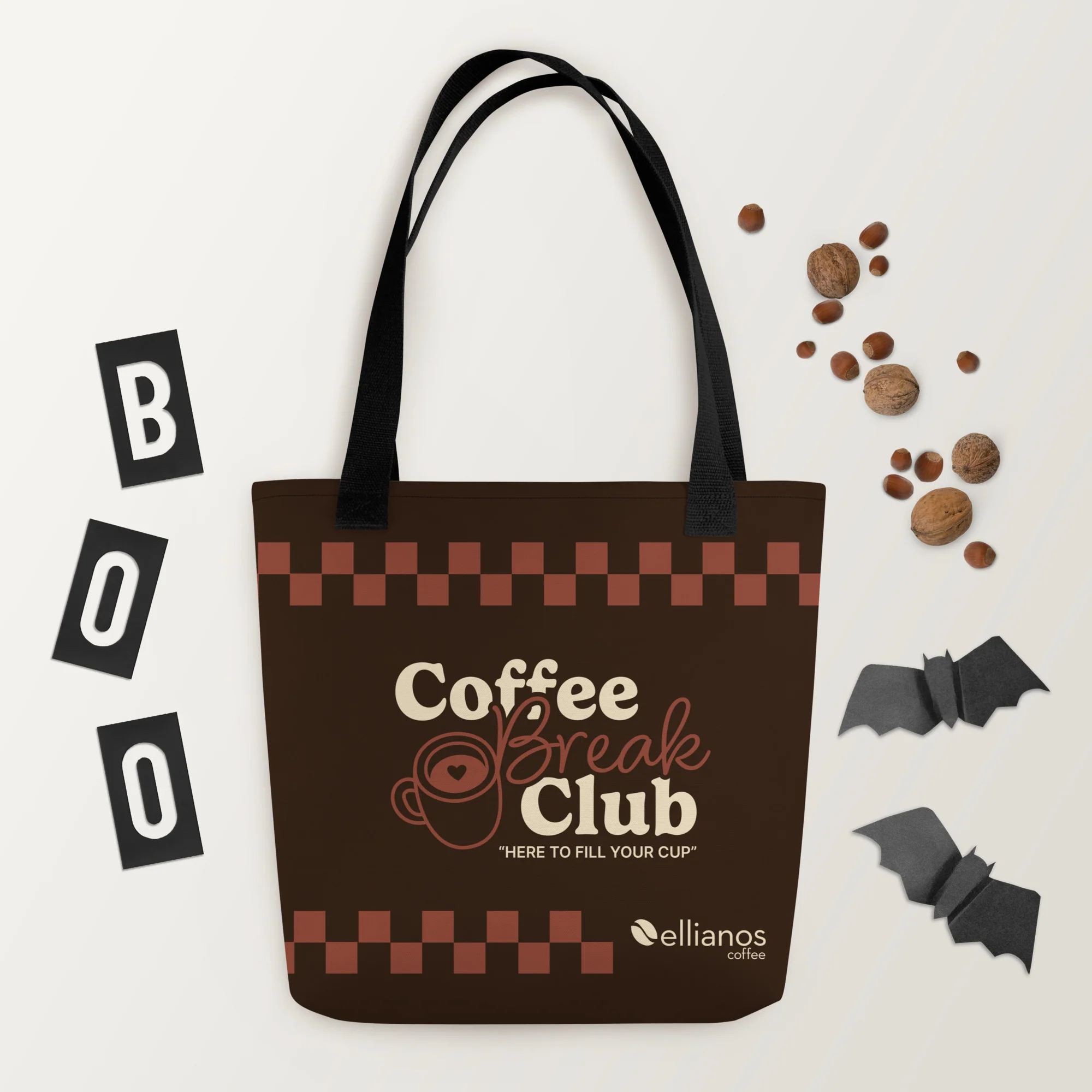 Coffee Break Club Tote Bag - Brown - Image 3